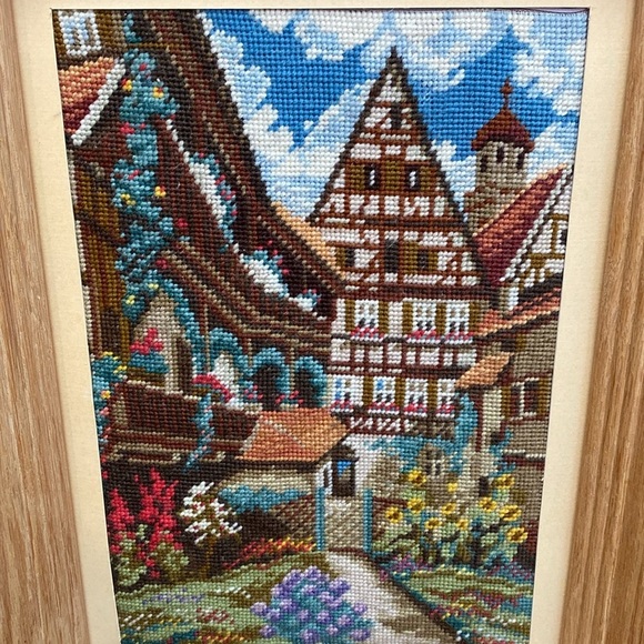 Framed Cross-Stitch Art with Wooden Frame - Picture 6 of 16